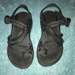 All Black Chacos